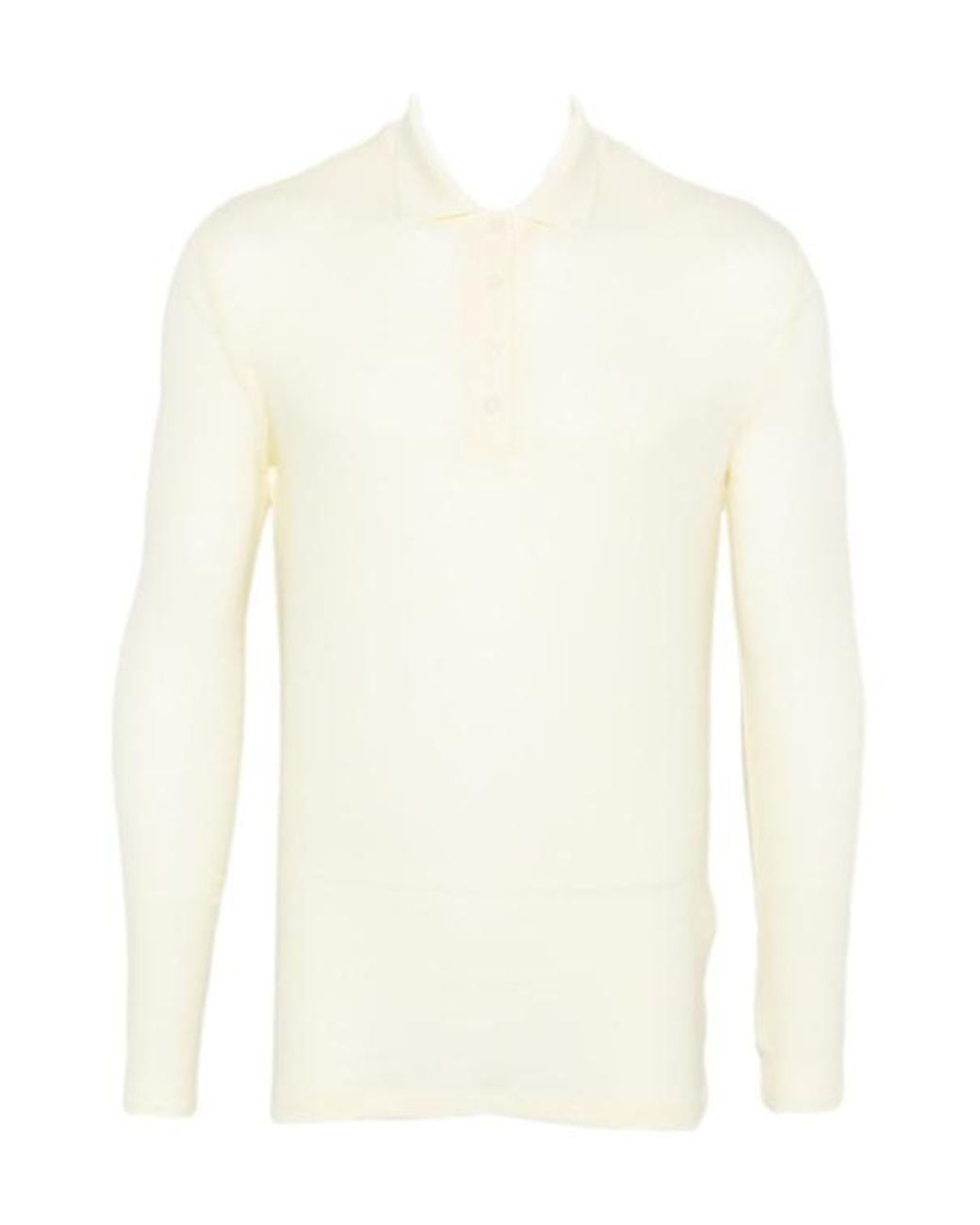 Entire studios White Long Sleeve Polo Top for men