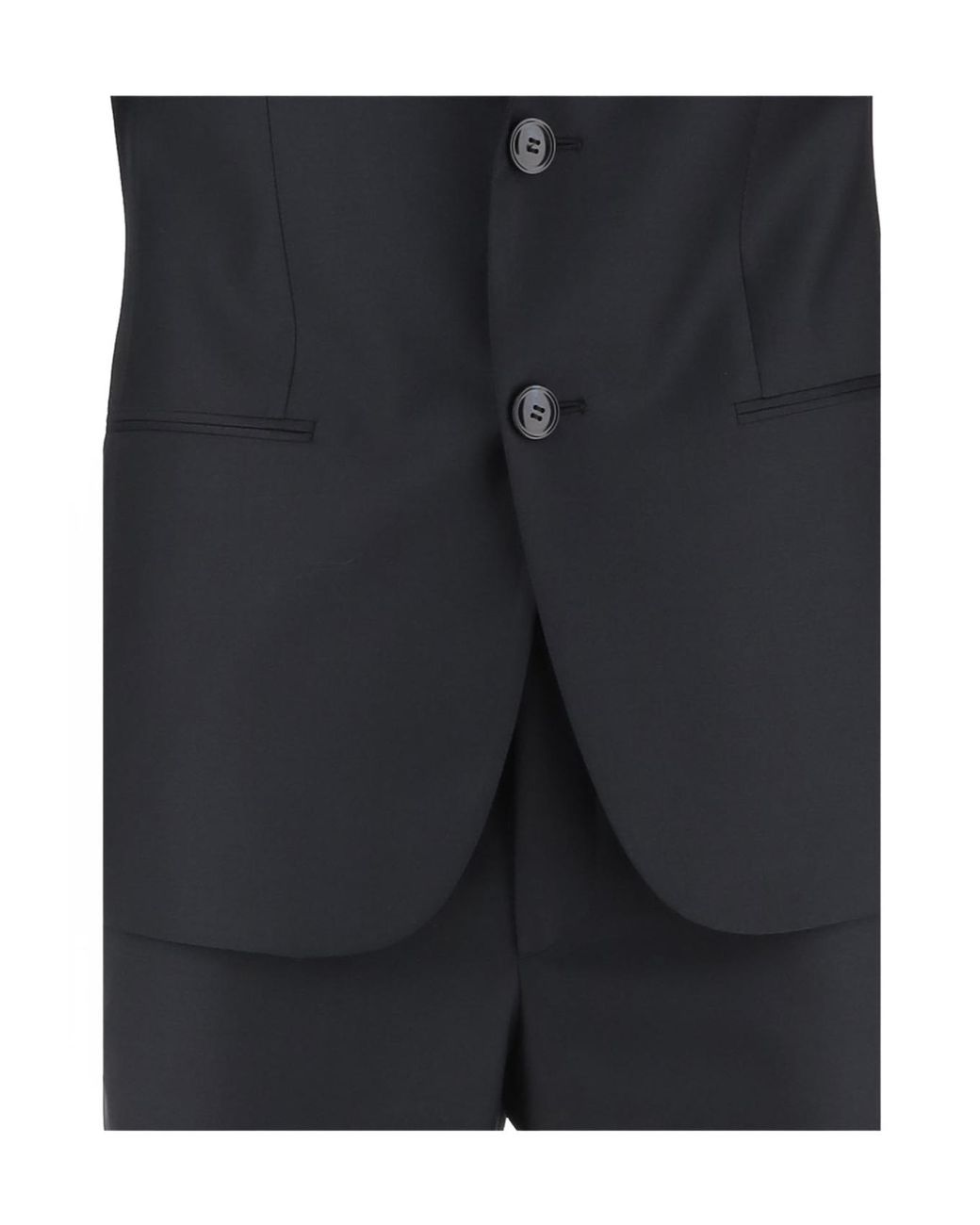 Giorgio Armani Black Two-Piece Single-Breasted Tailored Suit for men