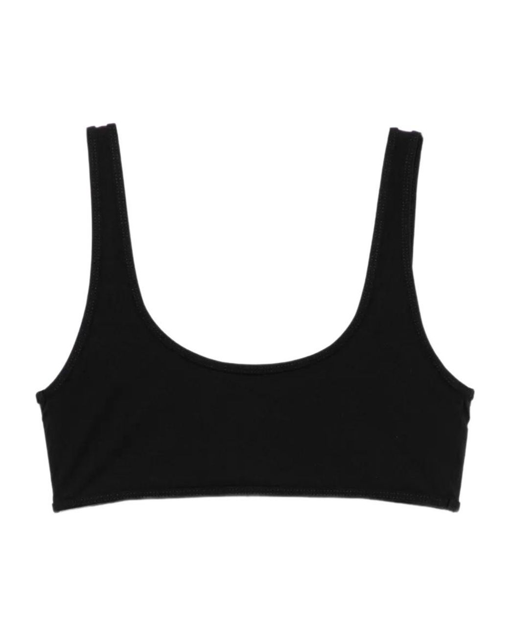 Totême Black U-Neck Bikini Top