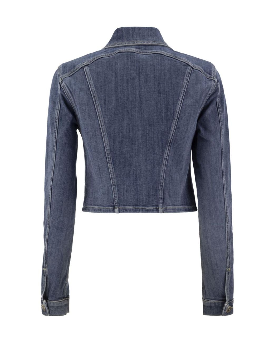 Dondup Blue Single-Breasted Denim Jacket