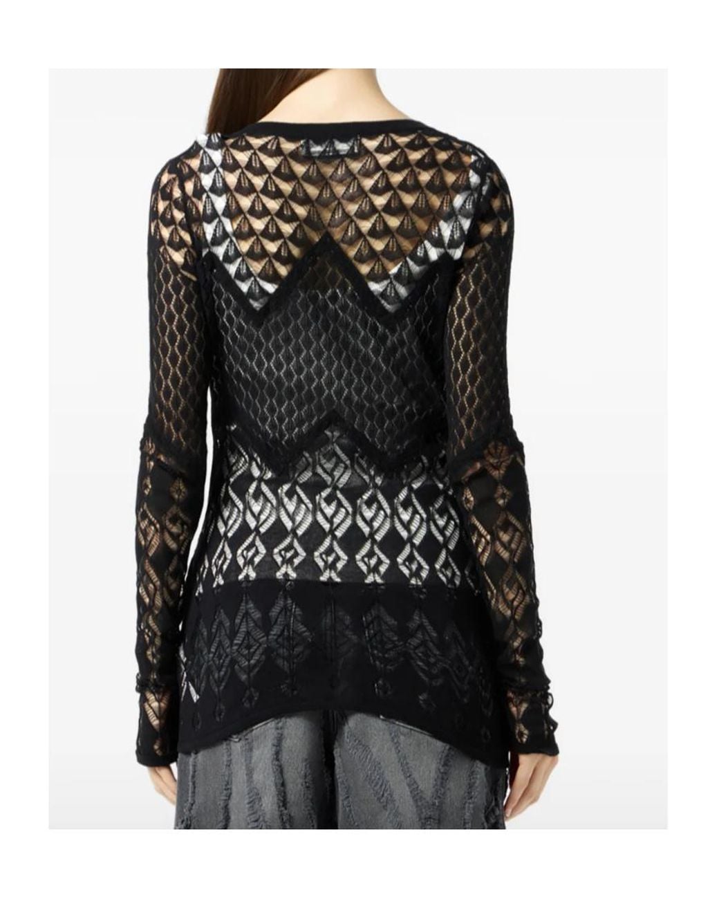 Blumarine Black V-Neck Cardigan