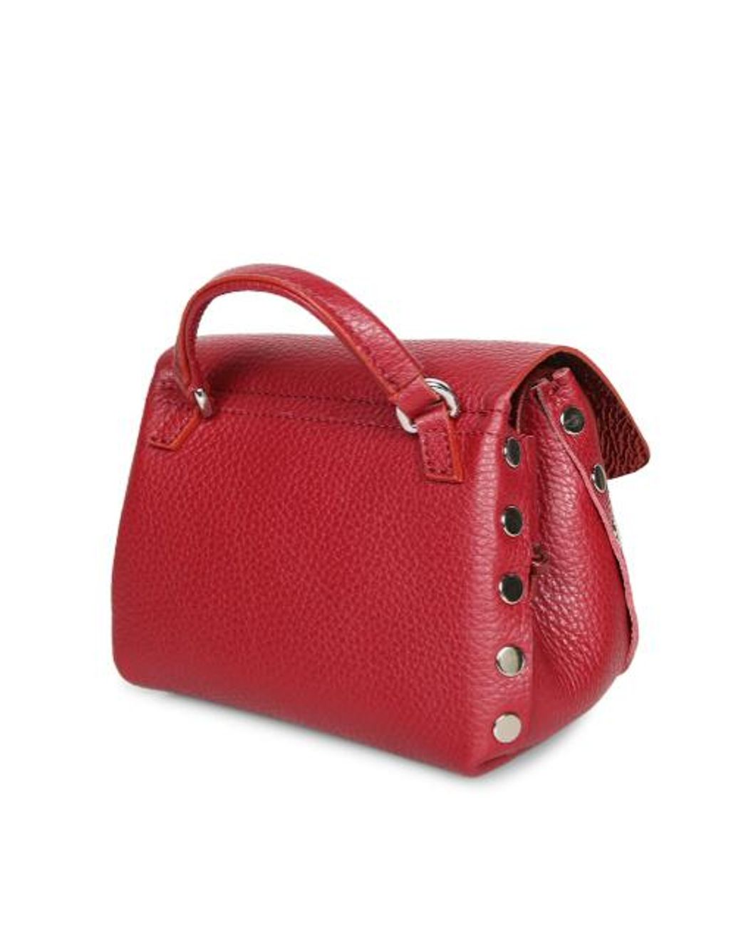 Zanellato Red Studded Leather Shoulder Bag