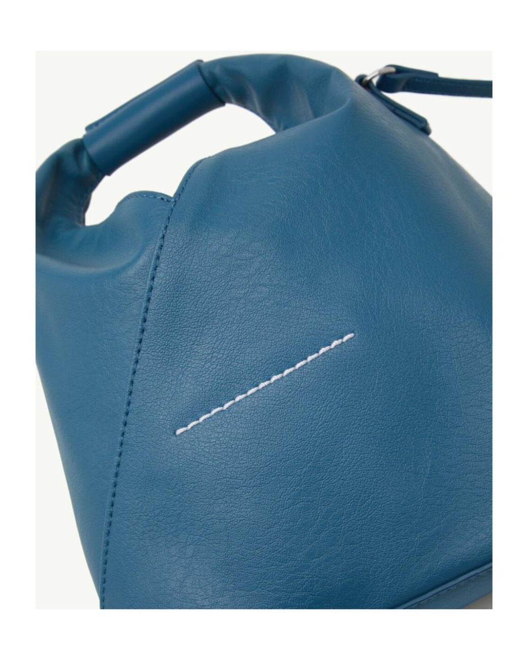 MM6 by Maison Margiela Blue Japanese Logo Detailed Crossbody Bag