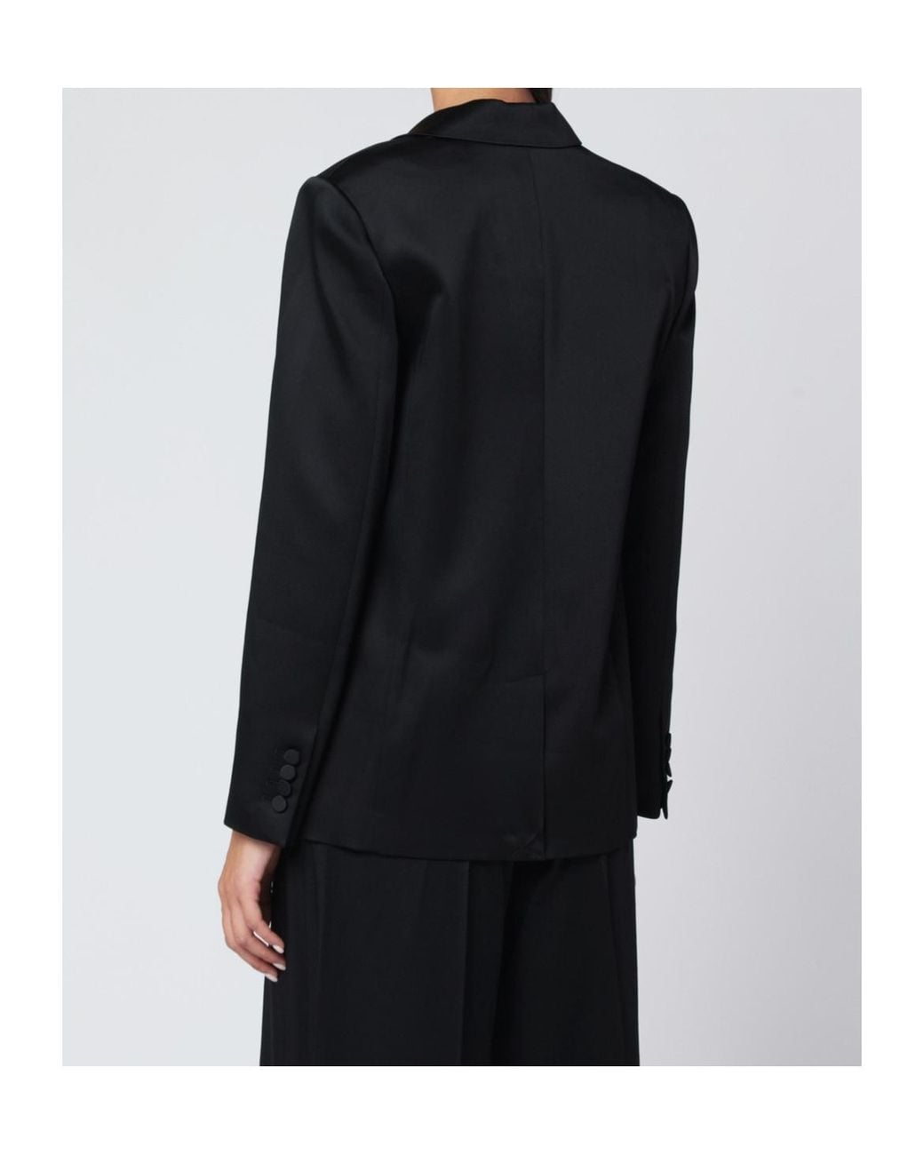 Jonathan Simkhai Black Double-Breasted Tailored Blazer