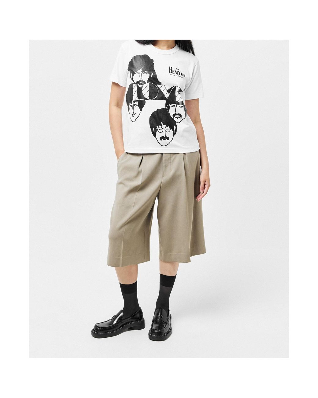 COMME DES GARÇONS PLAY White Regular Fit T-Shirt