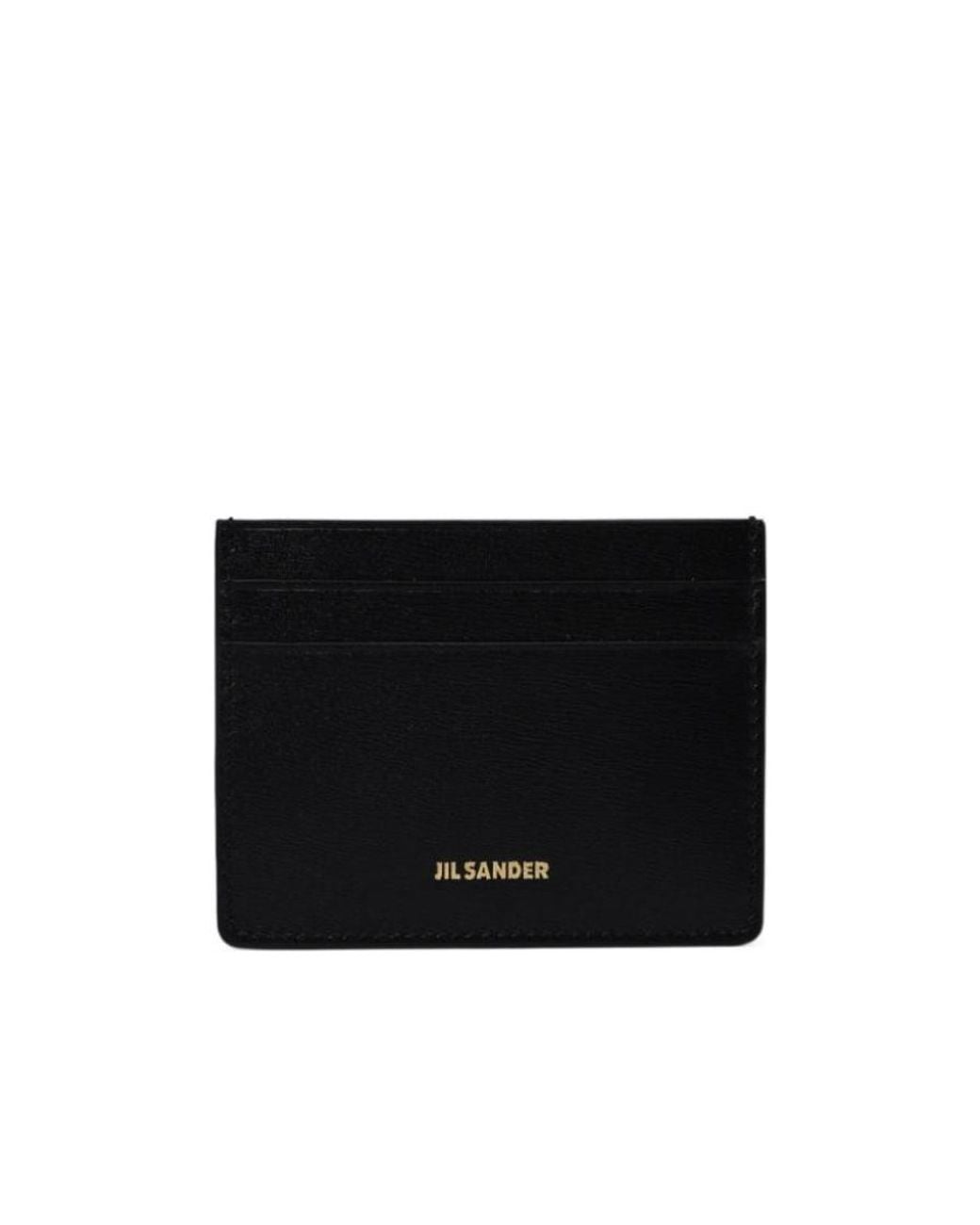 Jil Sander Black Logo Embossed Cardholder