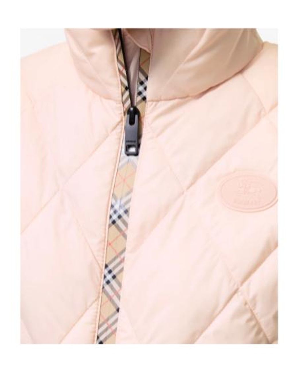 Burberry Pink Cheswick Quilted Gilet Jacket