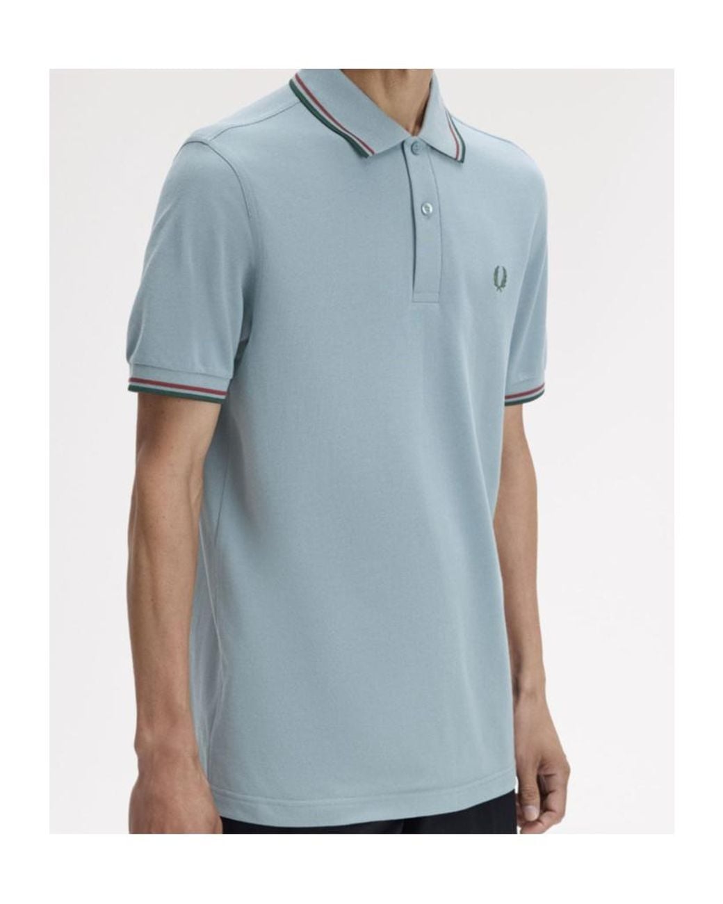 Fred Perry Blue Short-Sleeved Polo Shirt for men