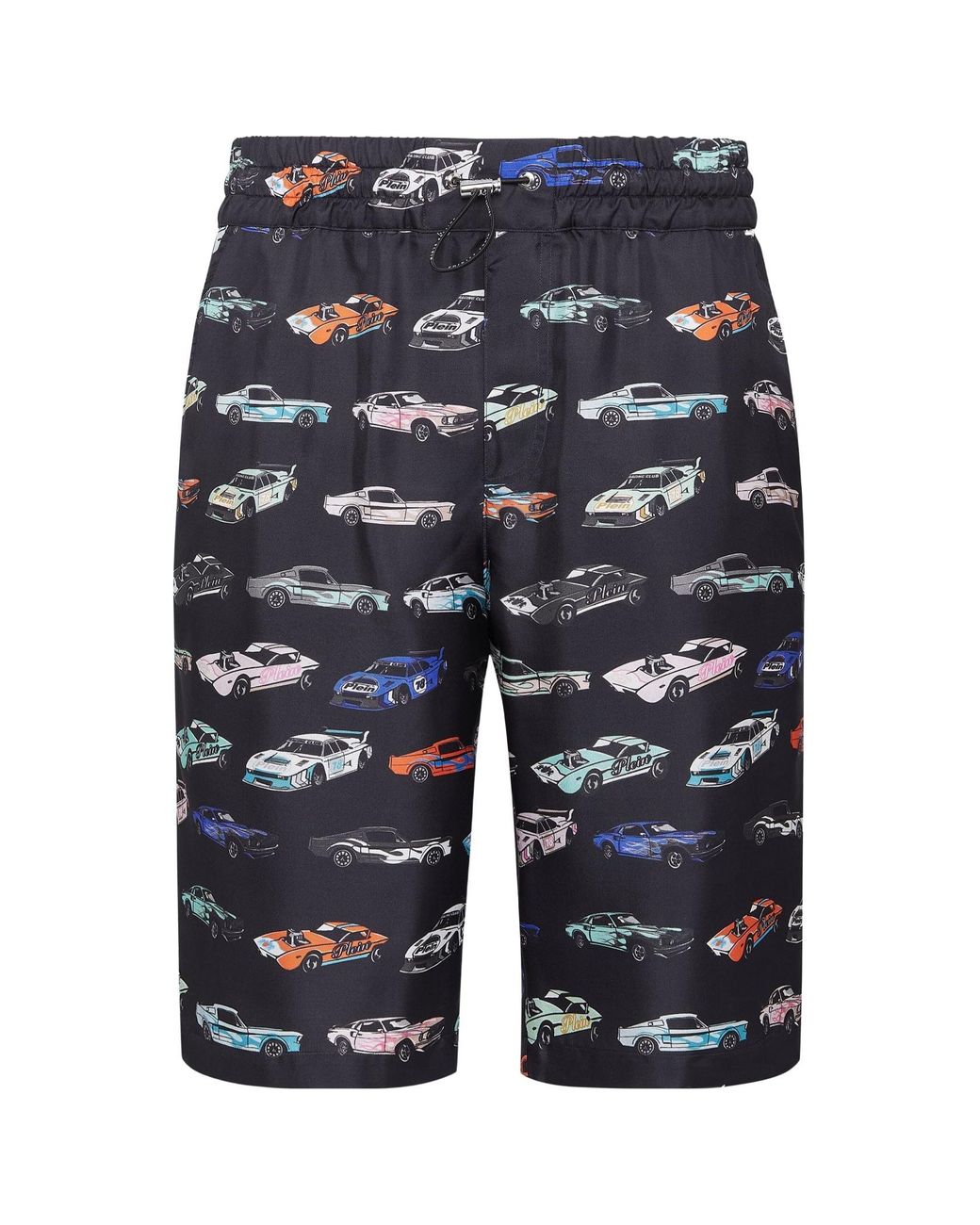 Philipp Plein Blue Car Pattern Shorts for men