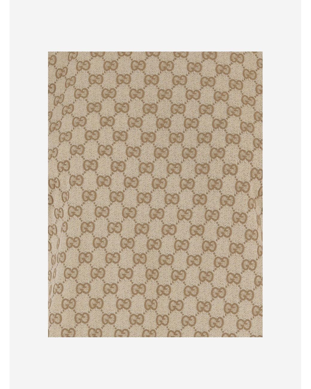 Gucci Natural Printed Cotton T-Shirt
