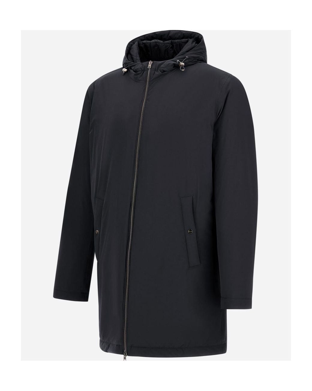 Herno Blue Hooded Parka for men