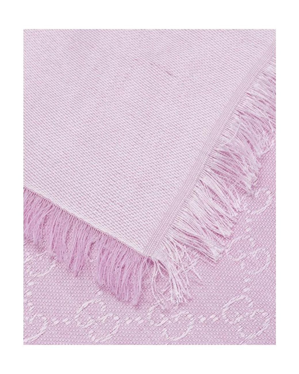 Gucci Purple Gg Jacquard Shawl