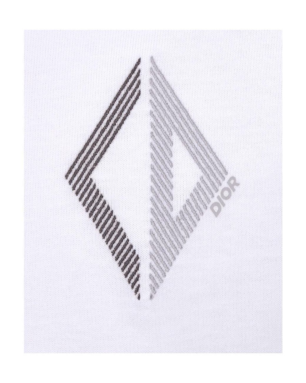 Dior White Cd Diamond Relaxed-Fit T-Shirt for men