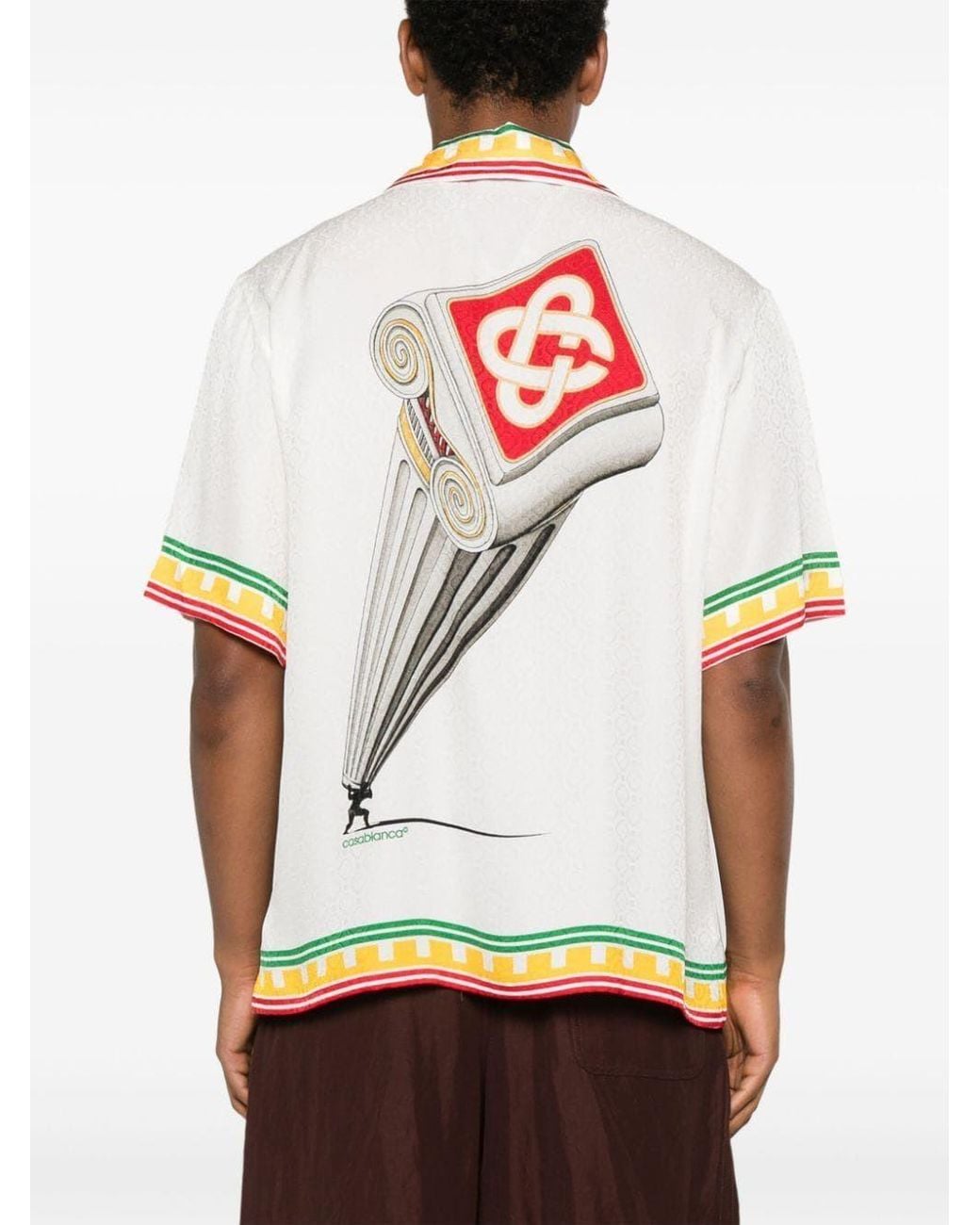 Casablanca White Logo Monogram Pattern Shirt for men