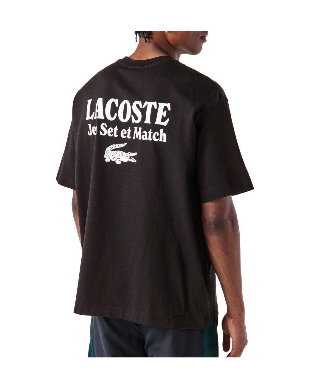 Lacoste Black Relaxedfit Crewneck Shortsleeve Tshirt for men