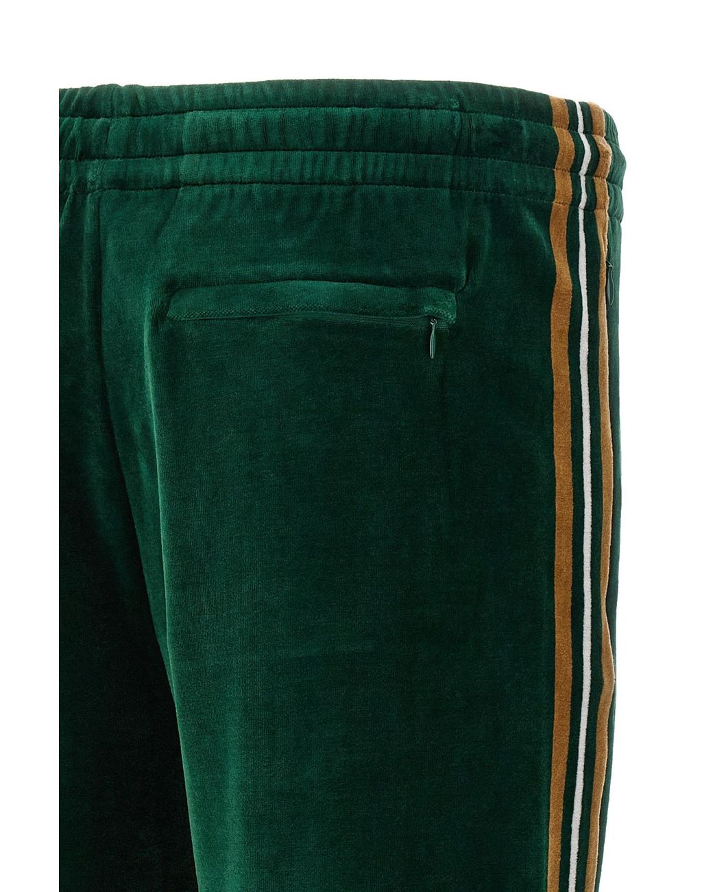 Casablanca Green Velour Straight-Leg Track Pants for men