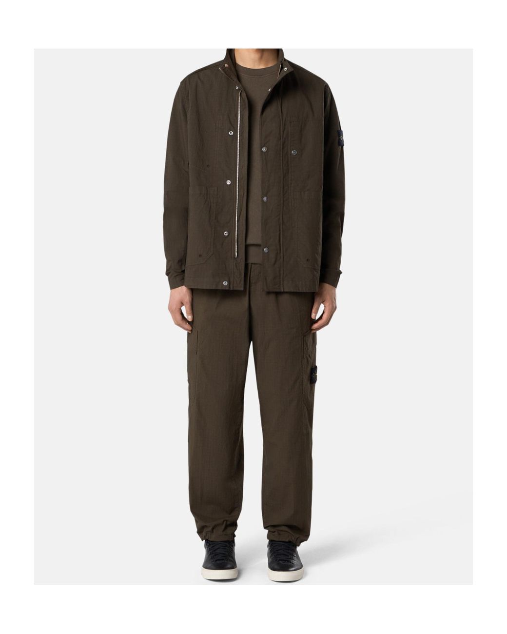 Stone Island Brown 4100044 Mil-Spec Stretch Ripstop-Tc for men