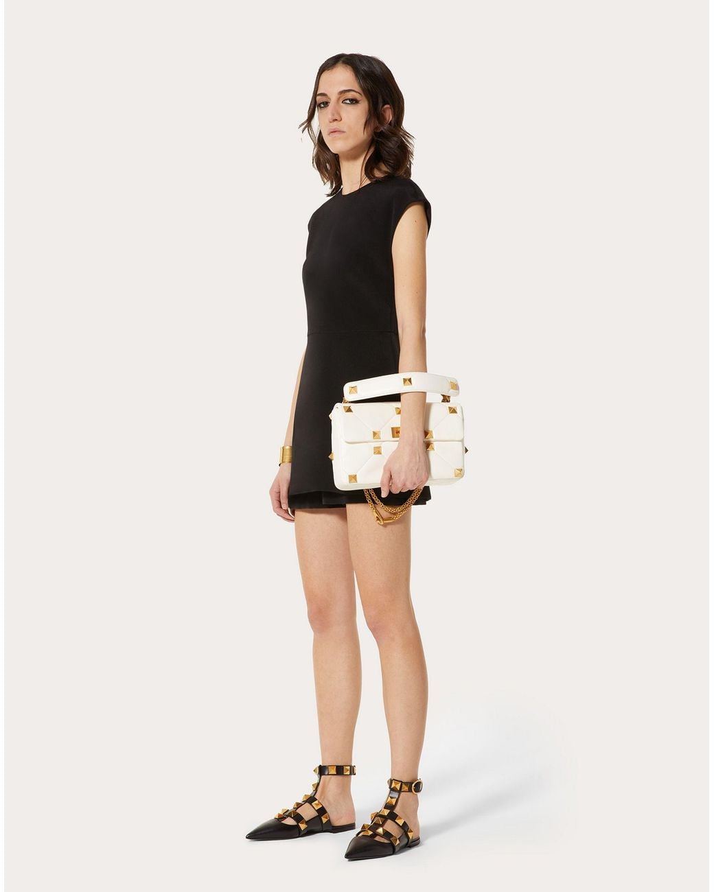 Valentino Black Round Neck Sleeveless Playsuit