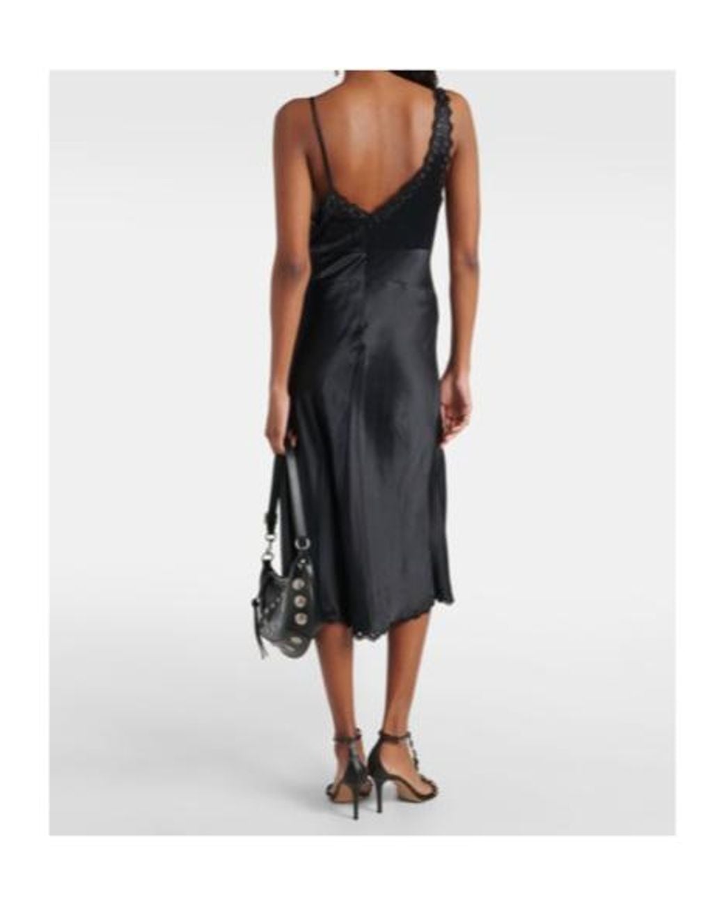 Isabel Marant Black Ayrich Embroidered Silk Midi Dress