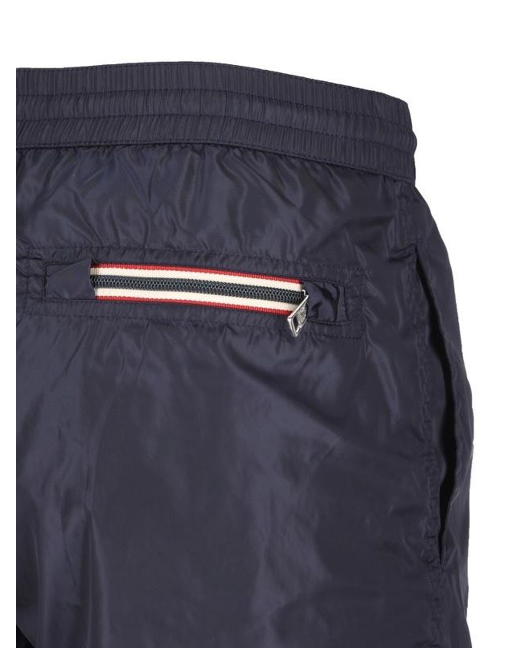Moncler Blue Wide-Leg Swim Trunks for men