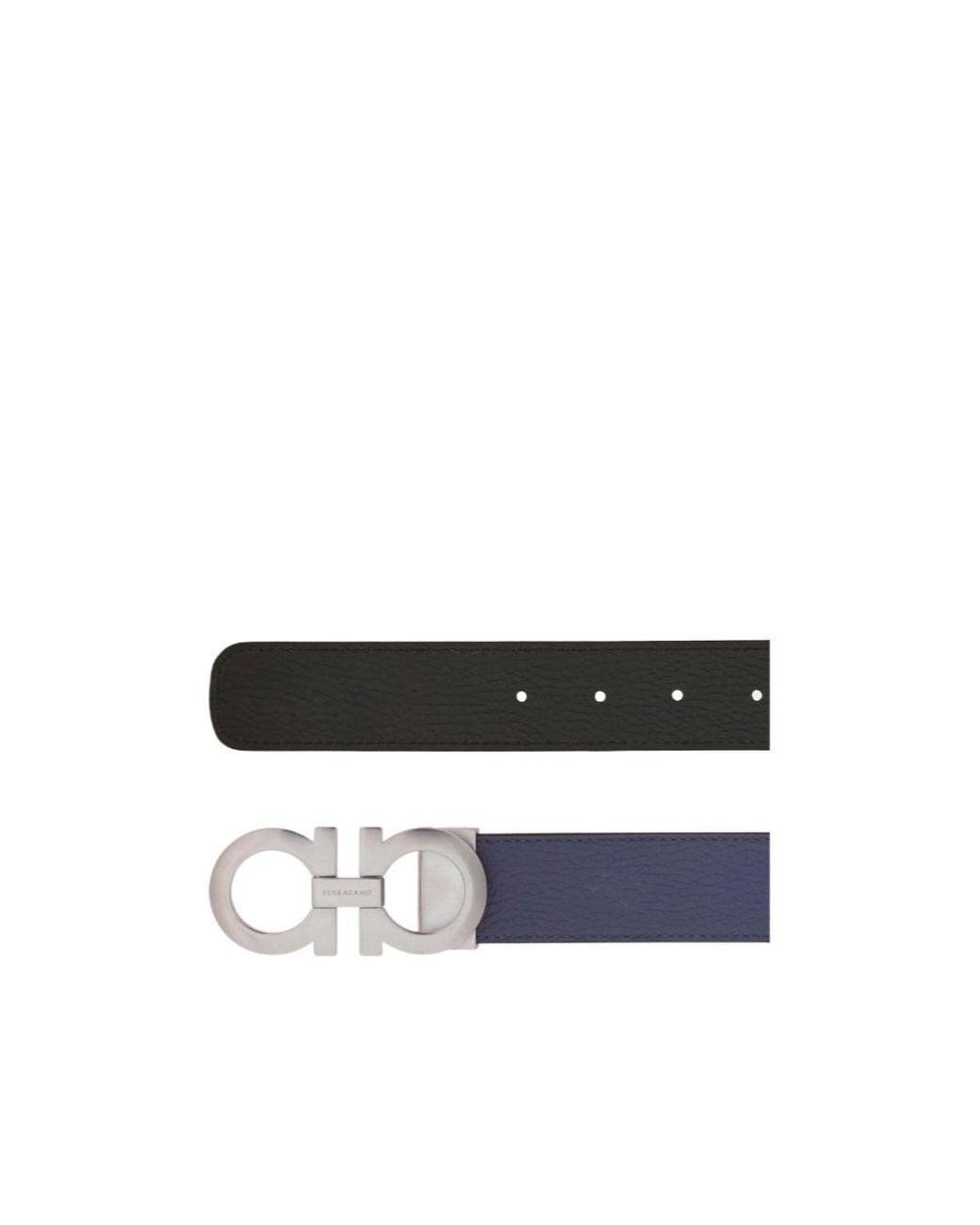 Ferragamo White Ferragamo Reversible Gancini Buckle Belt for men