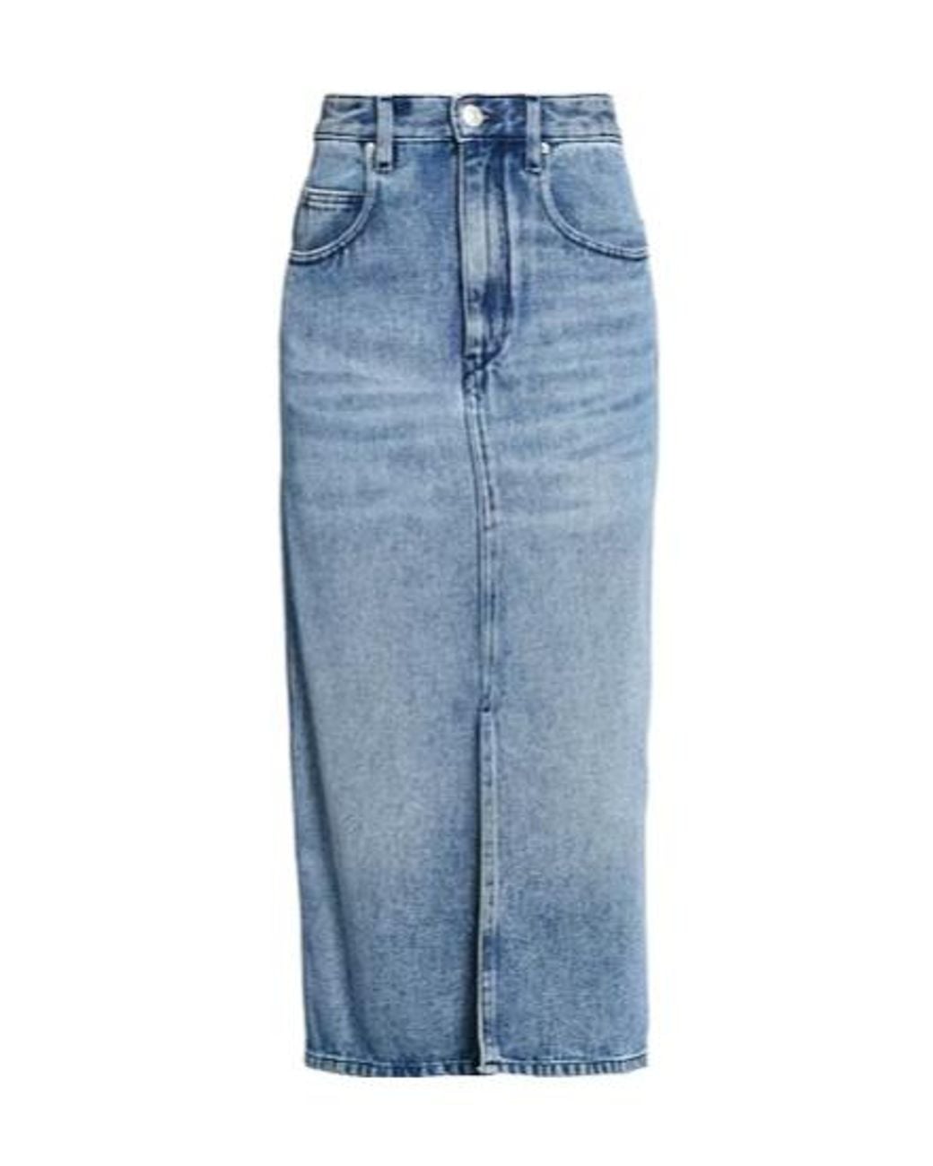 Isabel Marant Blue Denim Pencil Skirt