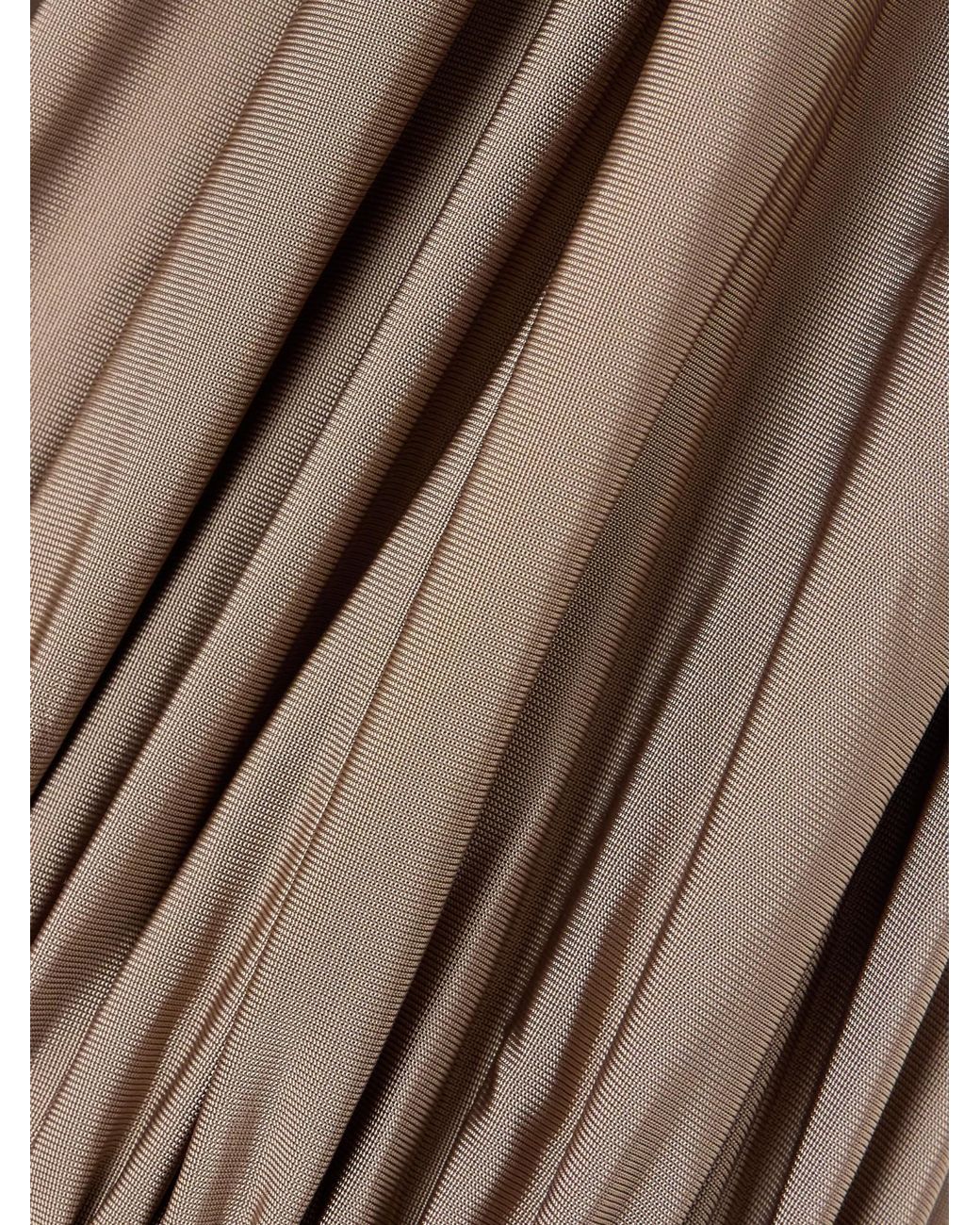 Magda Butrym Natural Plunge Halterneck Jersey Midi Dress