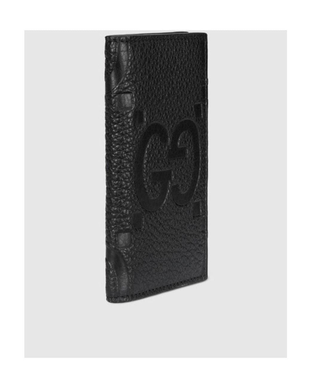 Gucci Black Jumbo Gg Card Holder for men