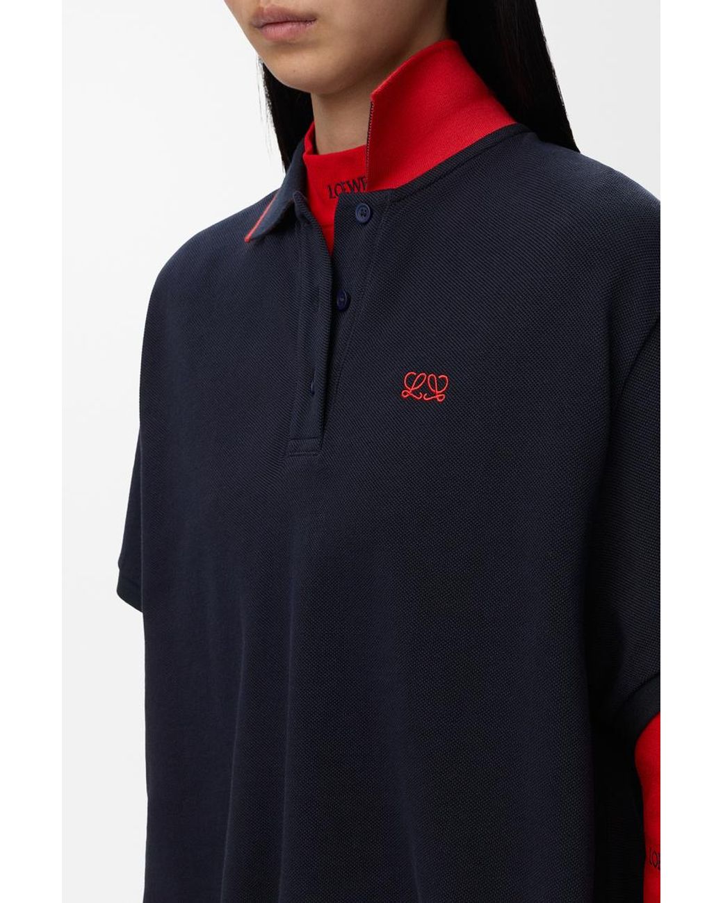 Loewe Blue Contrast Trim Polo Shirt