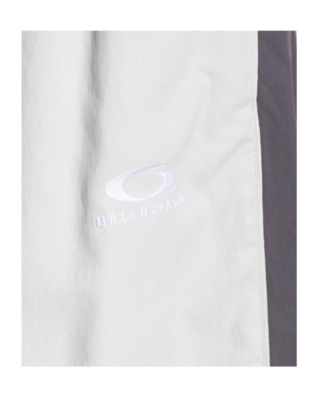 Balenciaga White Logo Embroidered Shorts for men