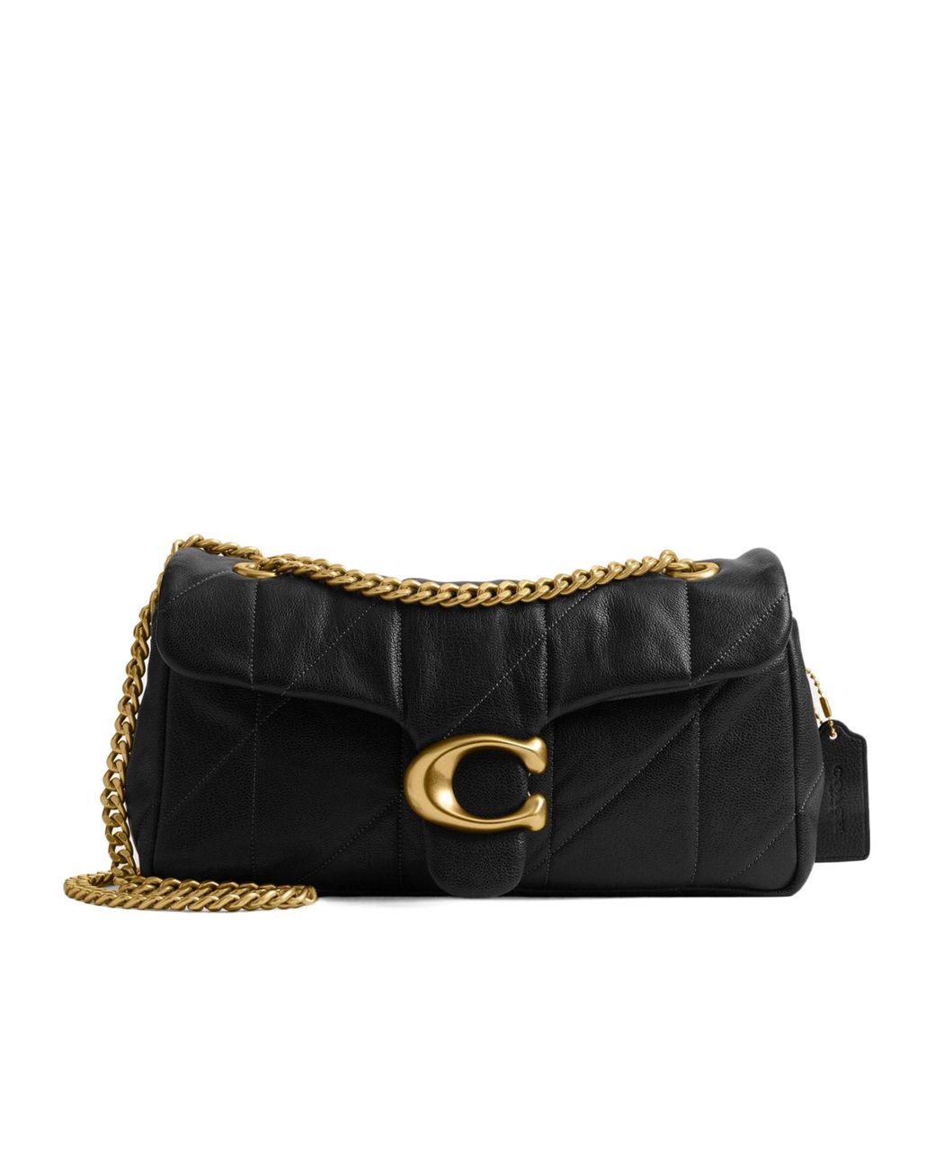 COACH Black Tabby Quilted Leather Shoulder Bag