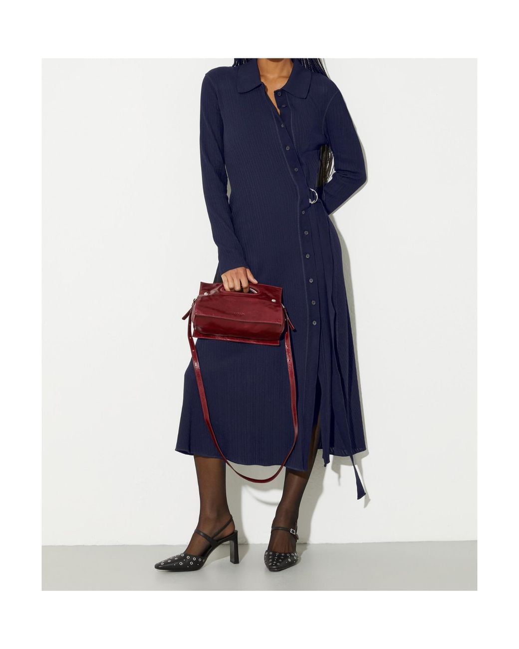 MAX&Co. Blue Long Sleeve Shirt Dress