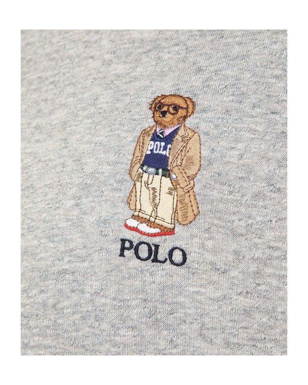 Polo Ralph Lauren Gray Polo Bear Fleece Hoodie for men