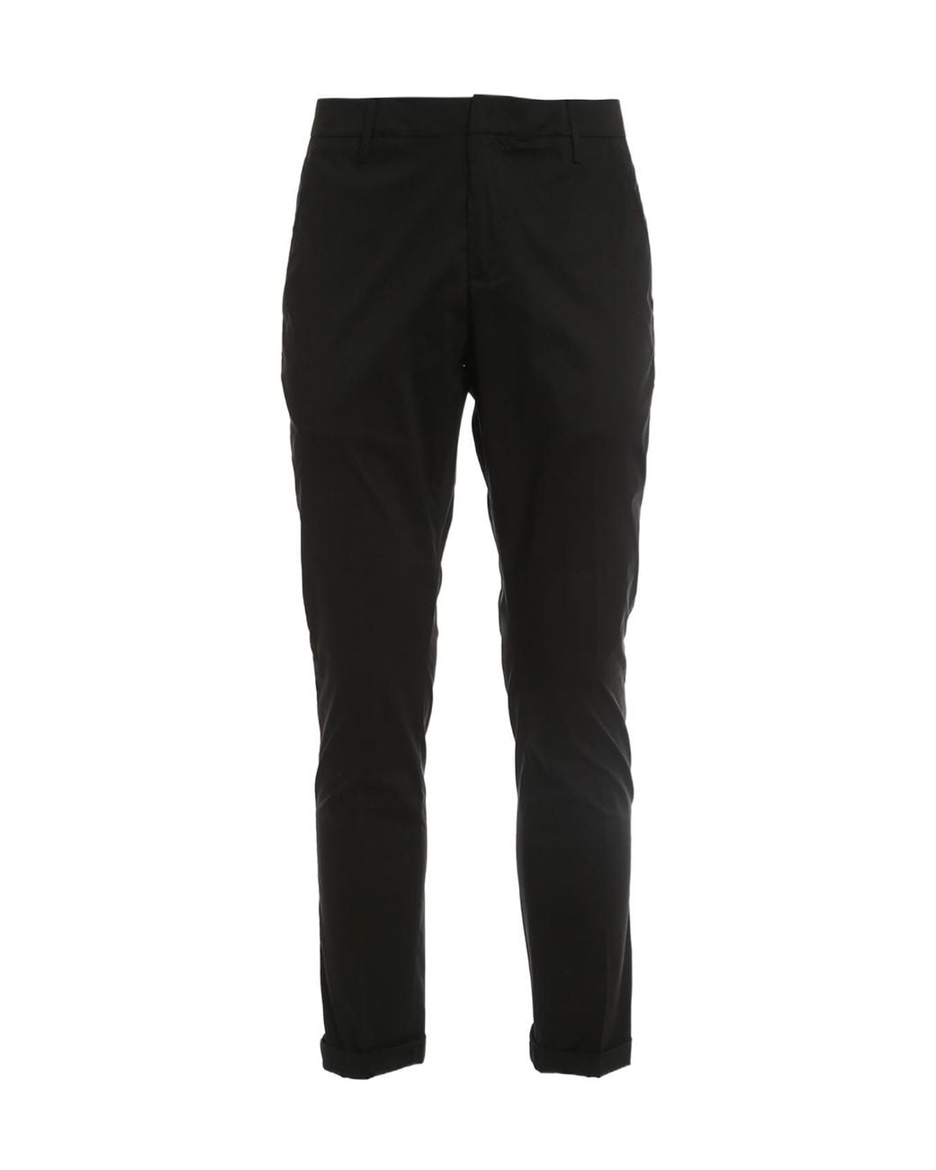 Dondup Black Straight-Leg Trousers for men