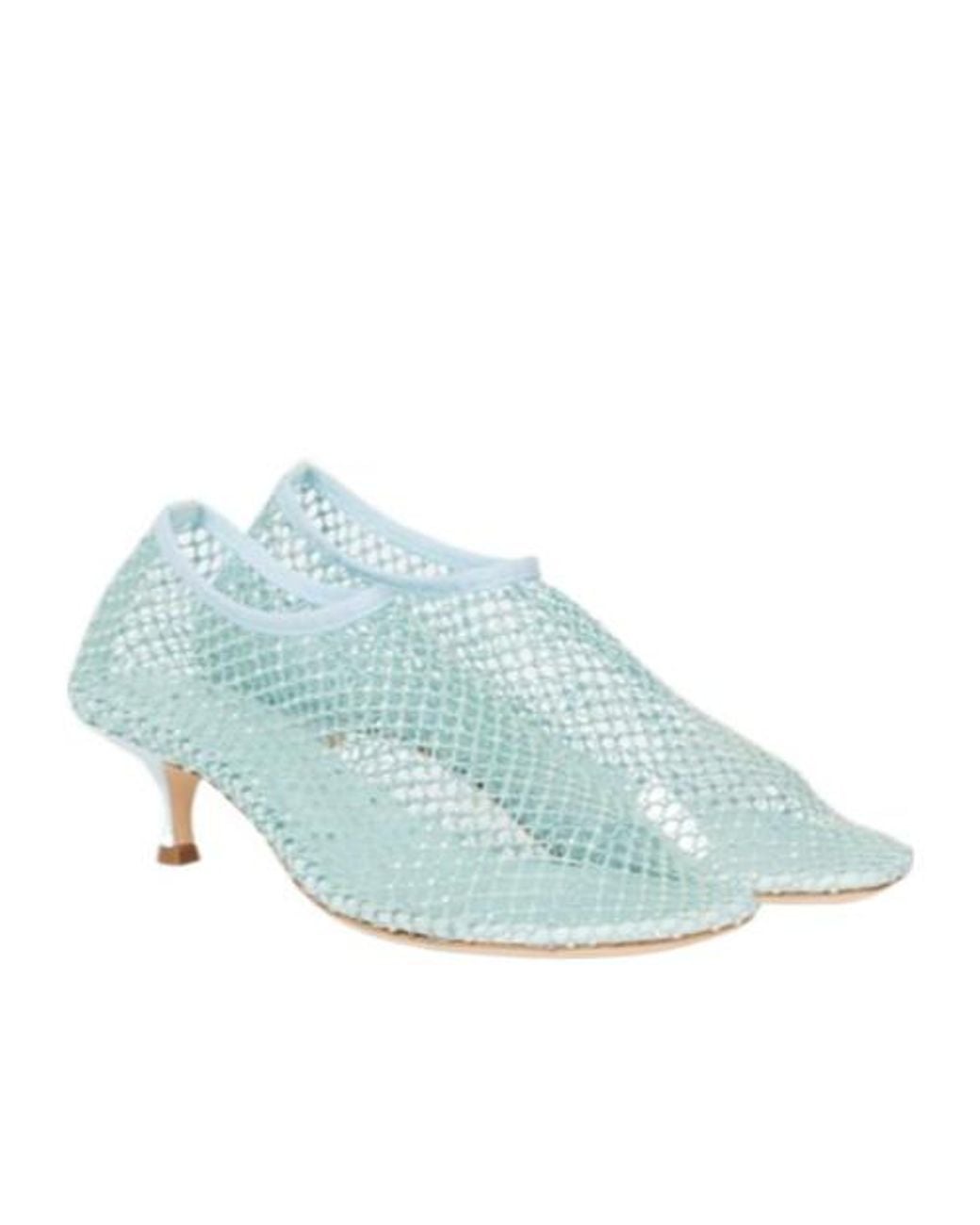 Christopher Esber Blue Minette Embellished Fishnet Pumps