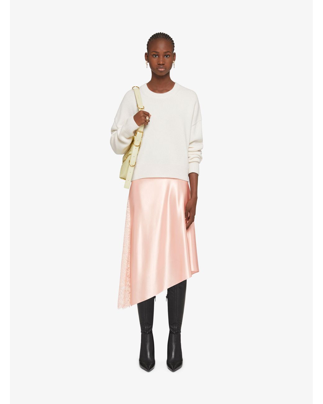 Givenchy White Long-Sleeved Crewneck Knitted Jumper