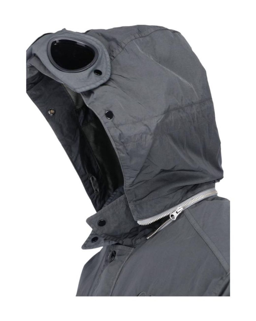 C P Company Gray Puffer Coat for men