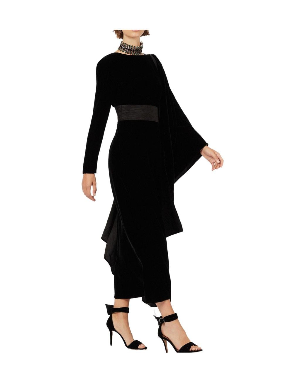 Emporio Armani Black Fitted Long Dress