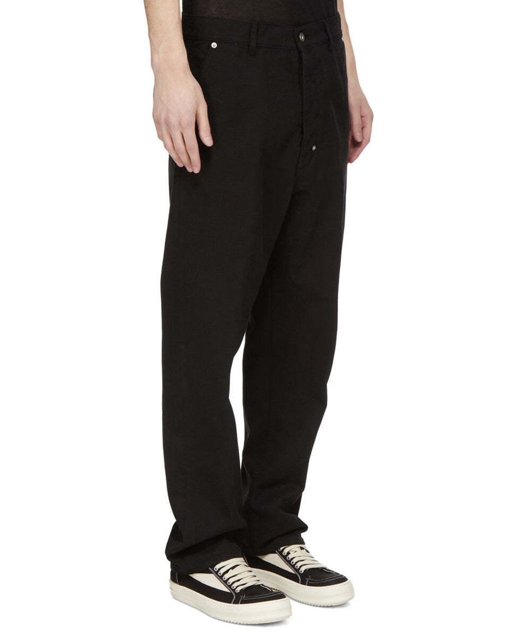 Rick Owens Black Button-Fly Jeans for men