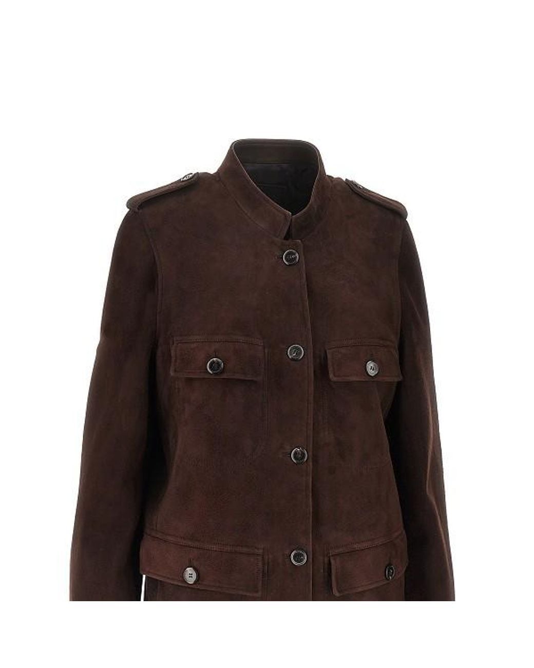 Prada Brown Long-Sleeved Button-Up Jacket