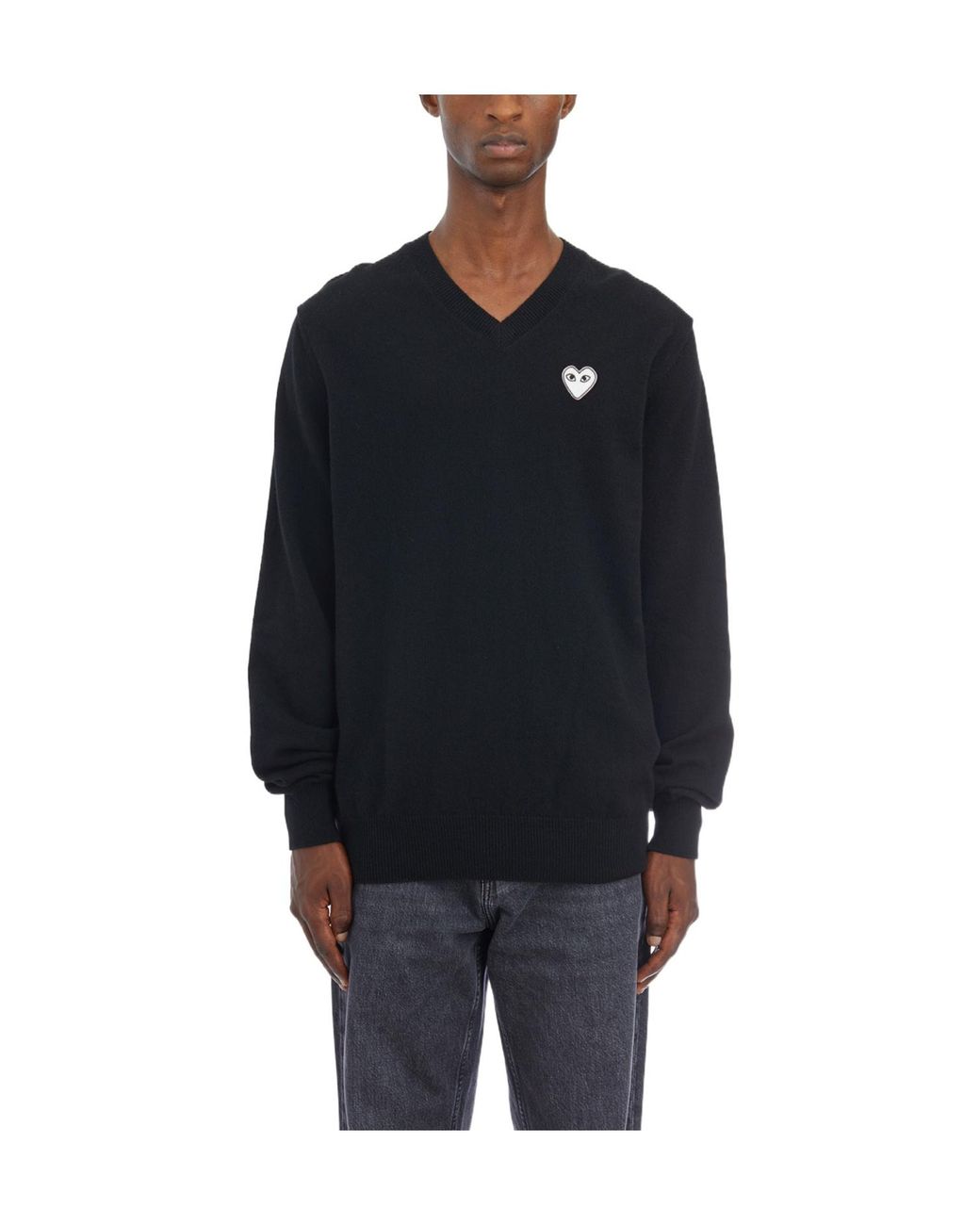 COMME DES GARÇONS PLAY Blue Long-Sleeve Sweatshirt for men