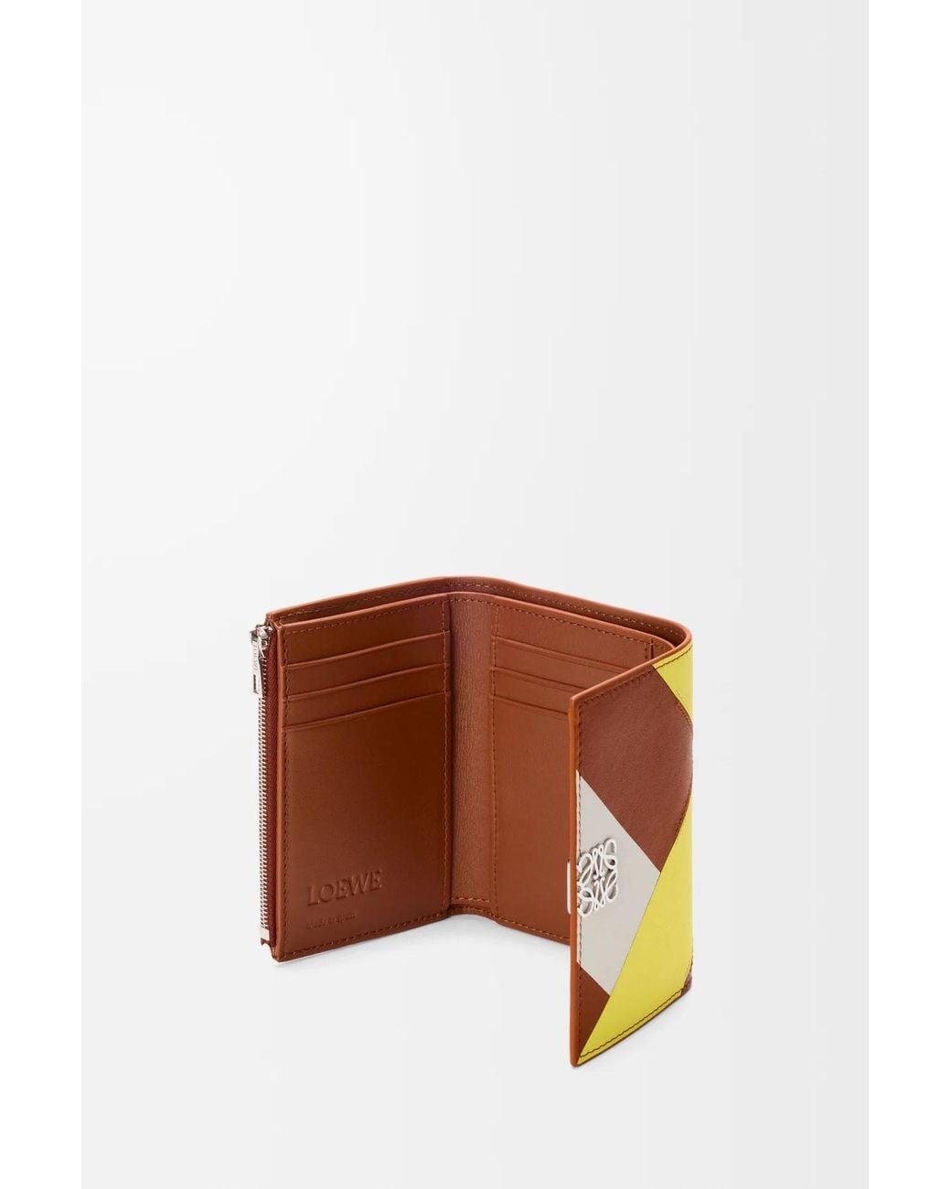 Loewe Orange Anagram Small Vertical Wallet
