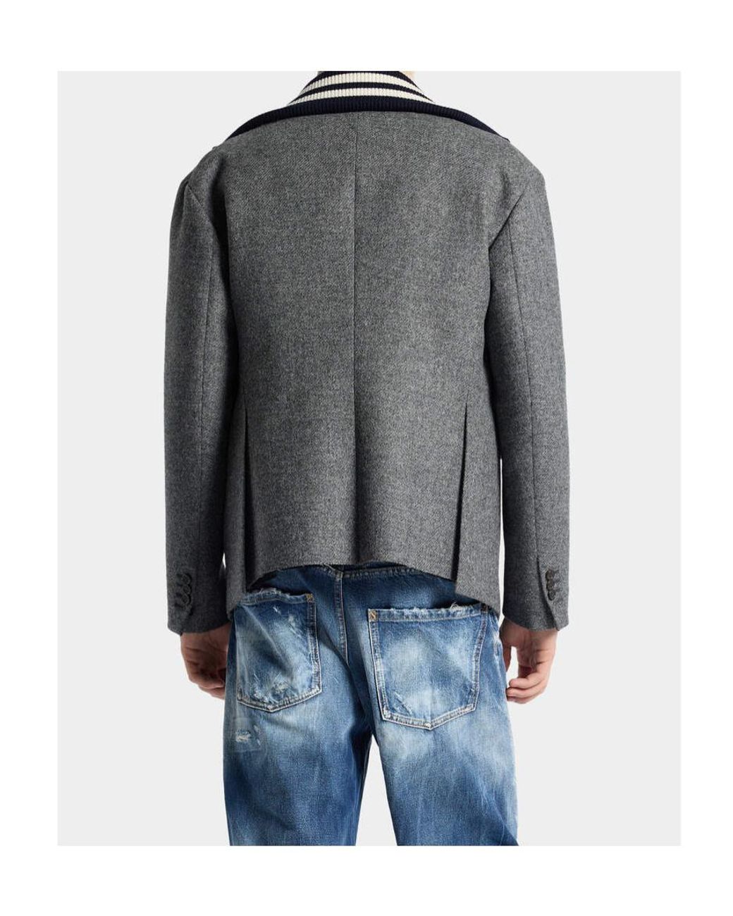 DSquared² Gray Tweed2 Osaka Blazer for men