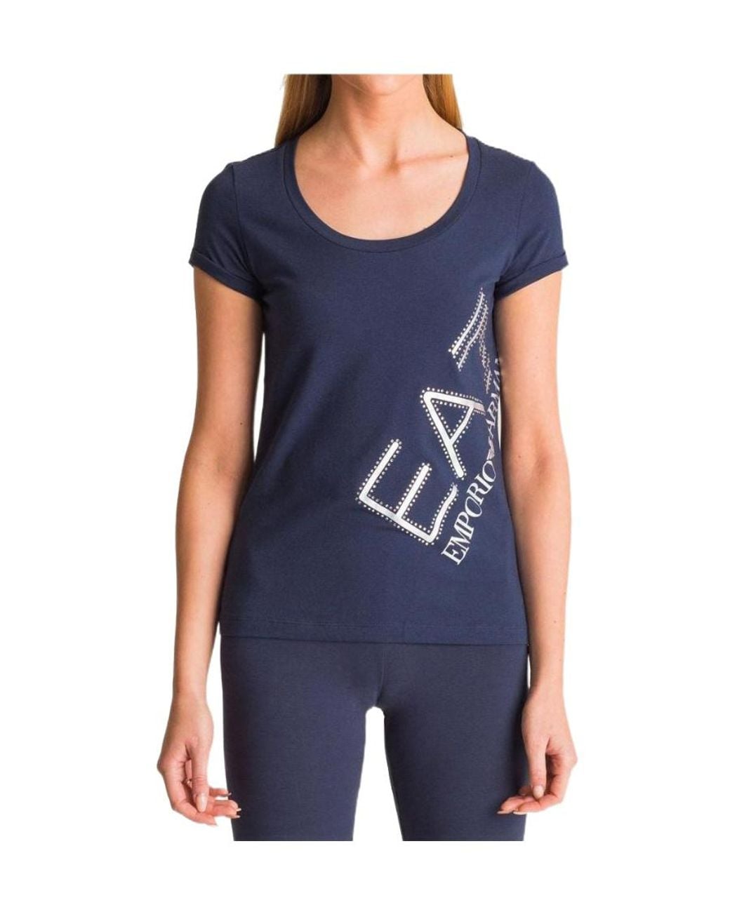 EA7 Blue Logo Details T-Shirt