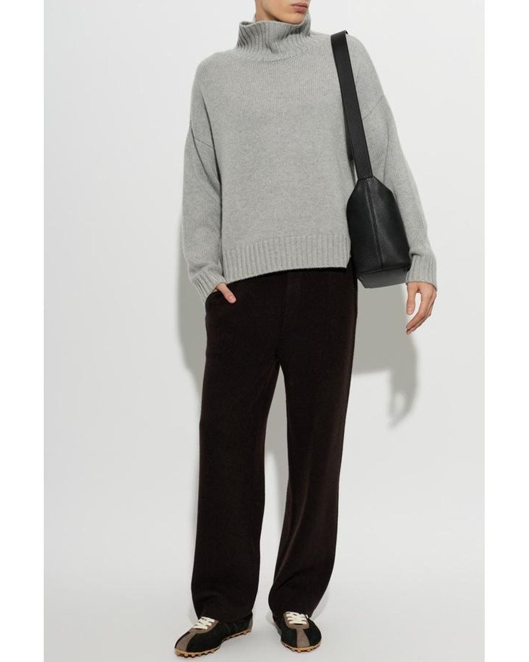 Lisa Yang Gray Olai Turtleneck Knitted Sweater for men