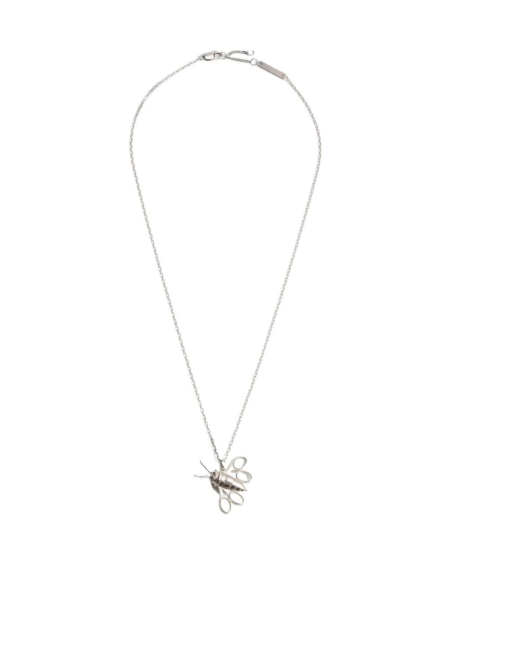 Dior White Couture Charms Bee Pendant Necklace for men