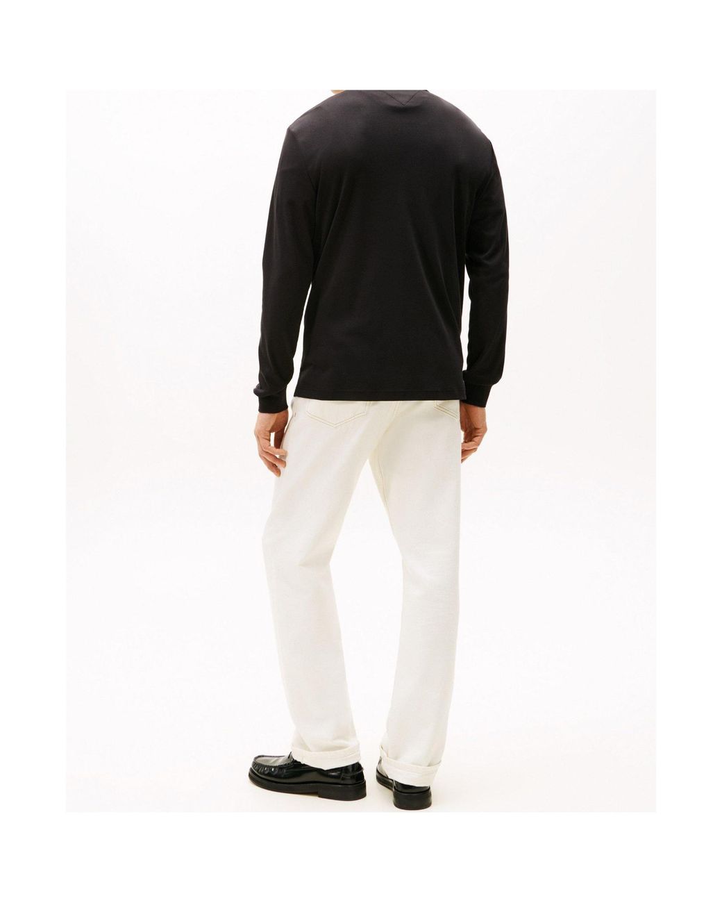 Tommy Hilfiger Black Long Sleeve Polo Shirt for men