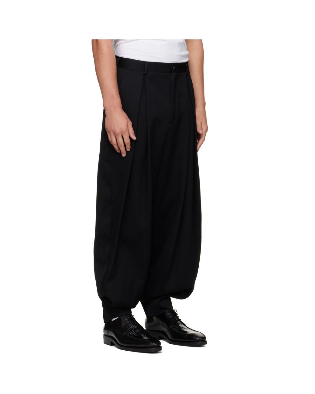 Comme des Garçons Black High-Waisted Trousers for men