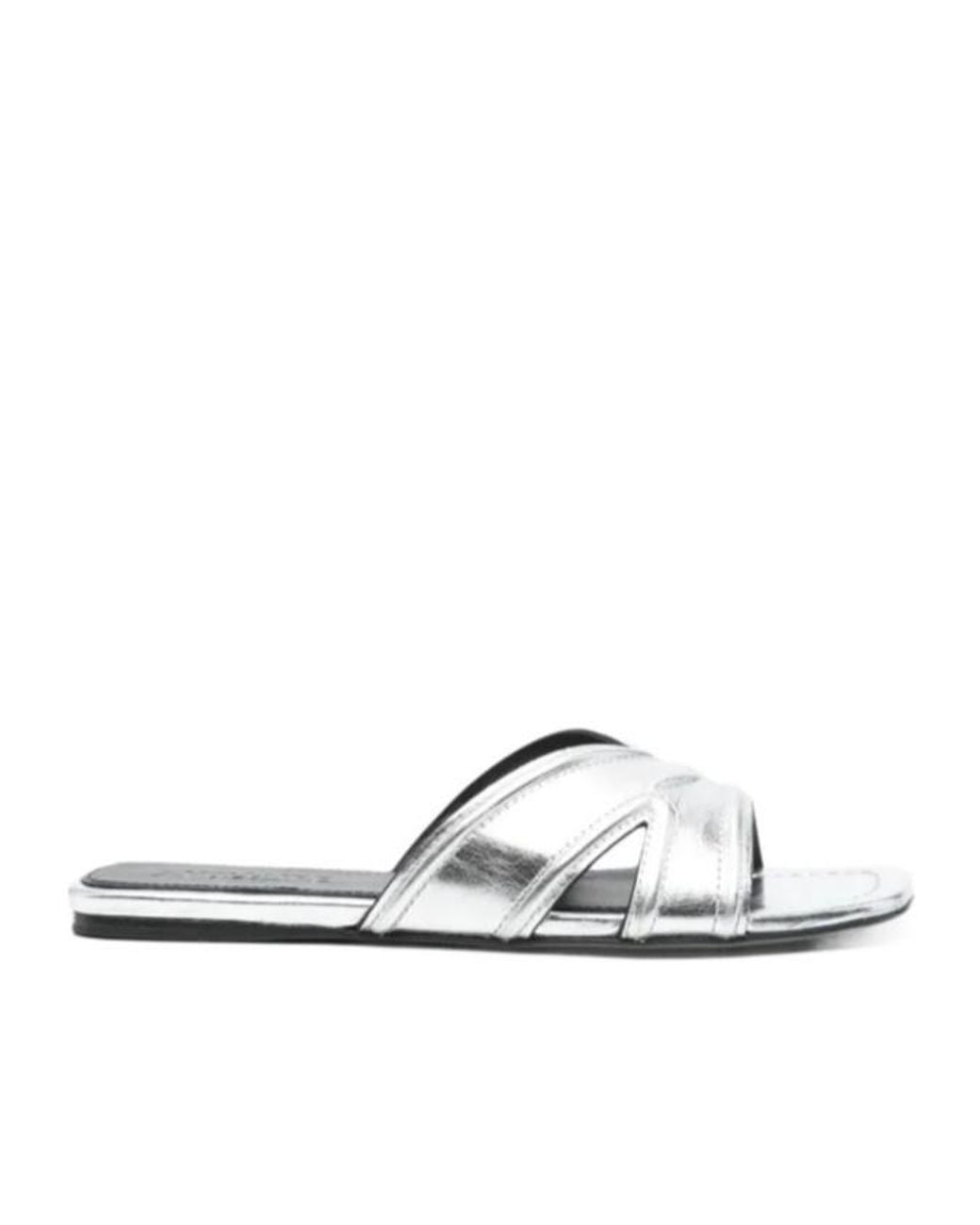 Zadig & Voltaire White Azura Slides