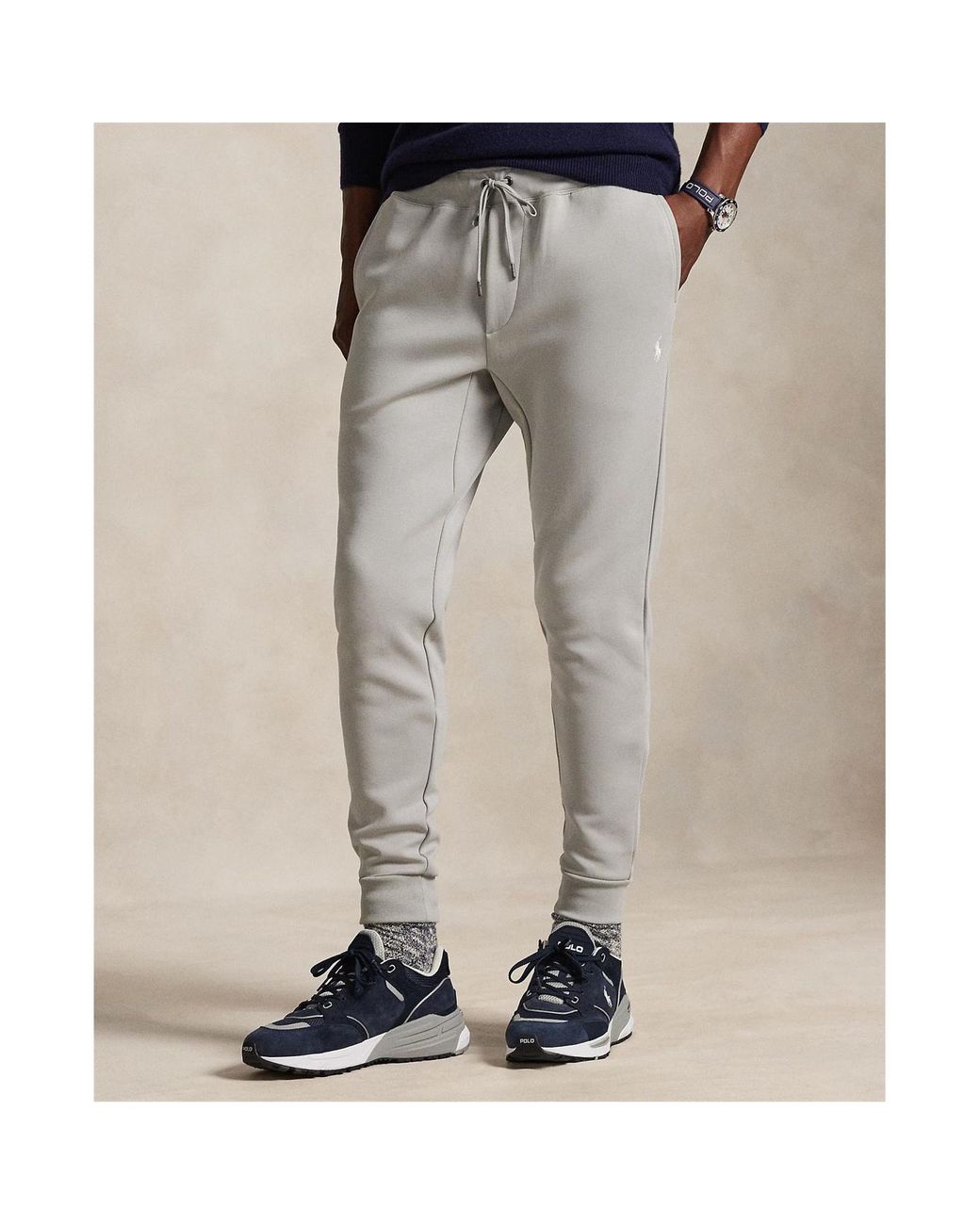 Polo Ralph Lauren Gray Logo Embroidered Sweatpants for men